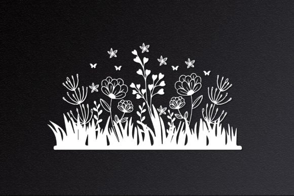 3d Flower Garden with Butterfly Svg Graphics for Crafts