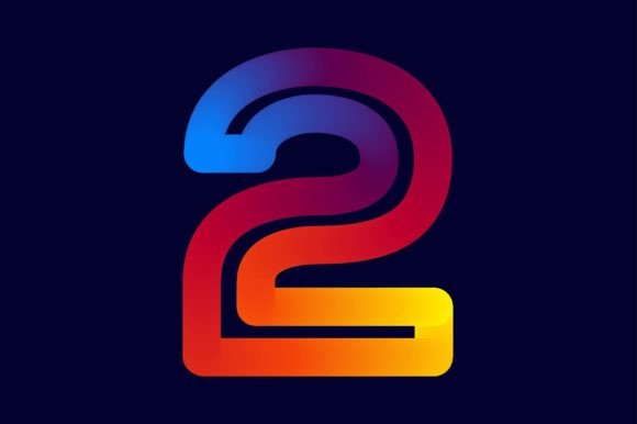 3D Number 2 Logo Vector for Small Business Branding and Packaging