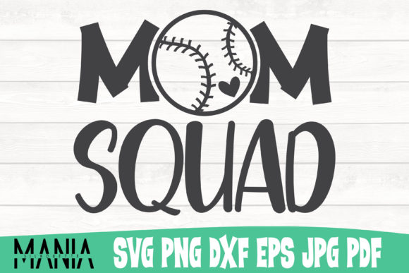 Baseball Mom Squad Graphics for Creative Marketplace Projects