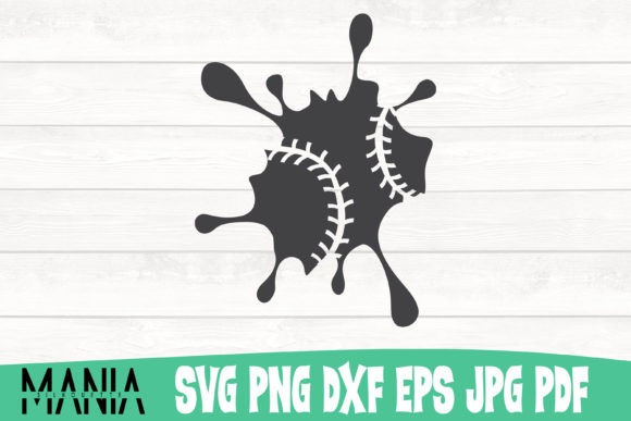 Baseball Splash SVG Design for Cricut & Silhouette Projects