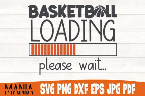 Basketball Loading Please Wait SVG Graphic for Commercial Use