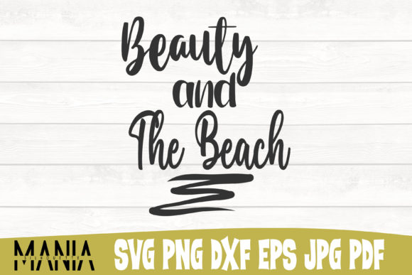 Beauty and the Beach SVG Design: A Versatile Graphic Template for Content Creators