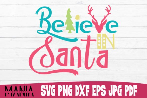Believe in Santa SVG Design: A Festive Graphic Template for Local Business Branding