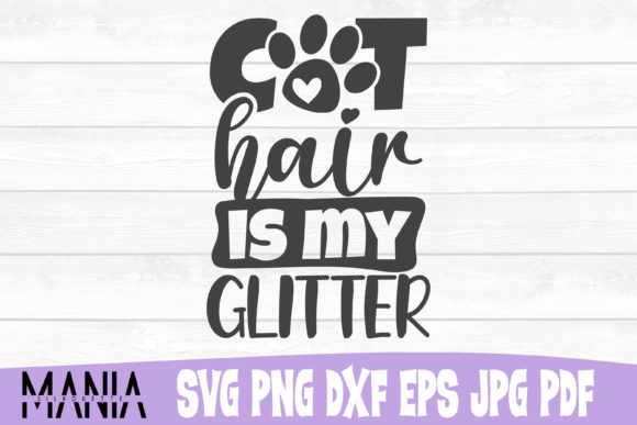Cat Hair is My Glitter SVG: A Playful Graphic Template for Branding and Packaging