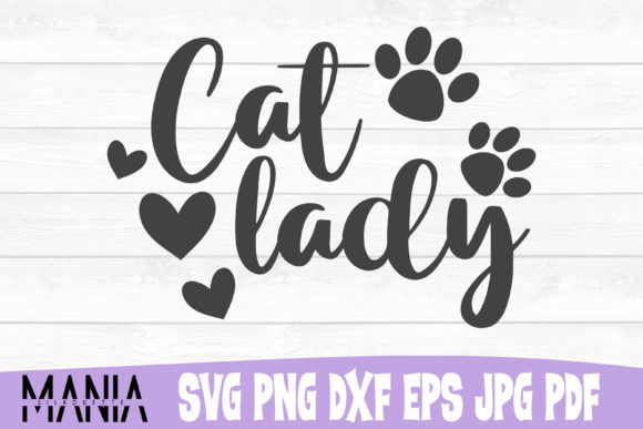 Cat Lady Svg Cut File Design for Local Business Branding