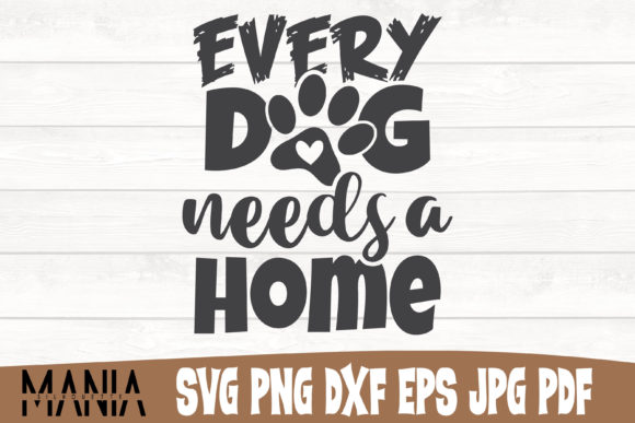 Every Dog Needs a Home Graphic Template for Modern Content Design