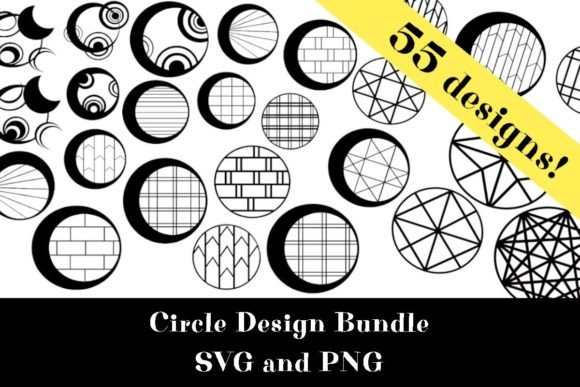 Geometric Circle Design SVG PNG Bundle Graphics and Graphic Templates