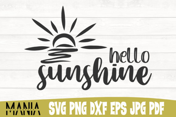 Hello Sunshine 2 SVG Design: A Versatile Graphic Template for Crafters