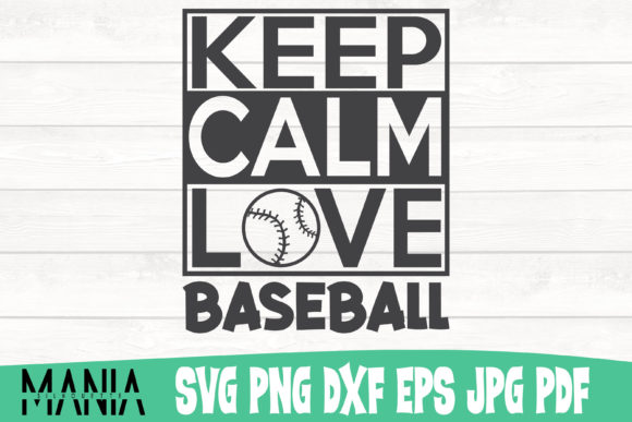 Keep Calm Love Baseball Graphics for Local Business Branding