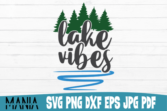 Lake Vibes SVG Design: A Versatile Graphic Template for Handmade Creations