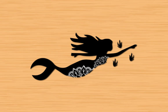 Layered 3d Mermaid Svg Graphics for Crafts