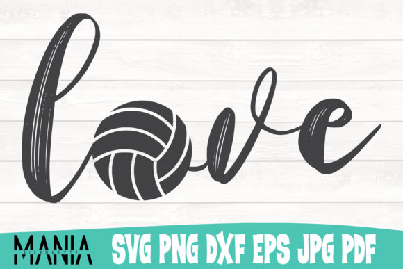 Love Volleyball SVG Cut File Design: A Versatile Graphic Template for Content Creators