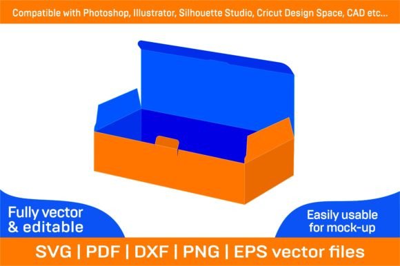 Mask Box 12 X 5 X 2.5 Inch Dieline Templ Graphics and Print Templates