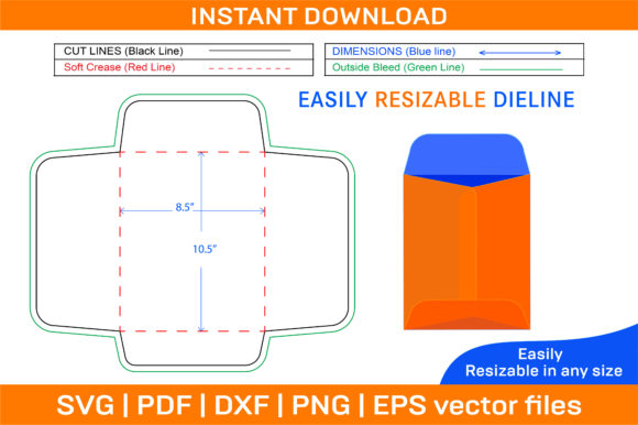 Open End Envelope 8.5x10.5 Inch Packaging Graphics and Print Templates Review