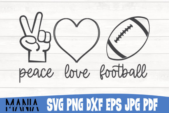 Peace Love Football SVG Design: A Versatile Graphic Template for Local Business Branding