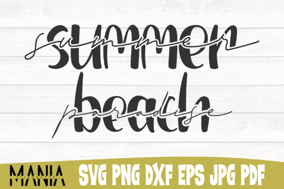 Summer Beach Paradise SVG: A Vibrant Graphic Template for Creative Projects