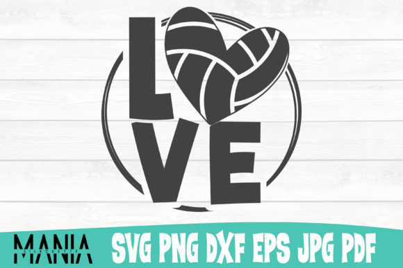 Volleyball Love Circle SVG Design for Handmade and Commercial Projects